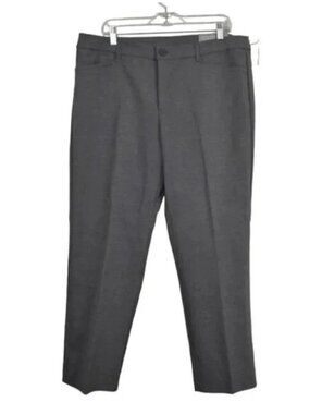 NWT Christopher & Banks Straight Leg Modern Fit Gray Pants  Trousers 14 Short